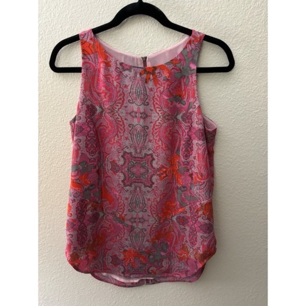 Pink and Orange Paisley Women's Top